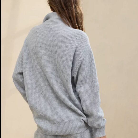 Aerie Waffle knit button sweater - oversized - Picture 4 of 8